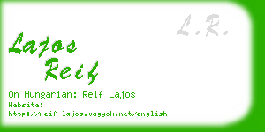 lajos reif business card